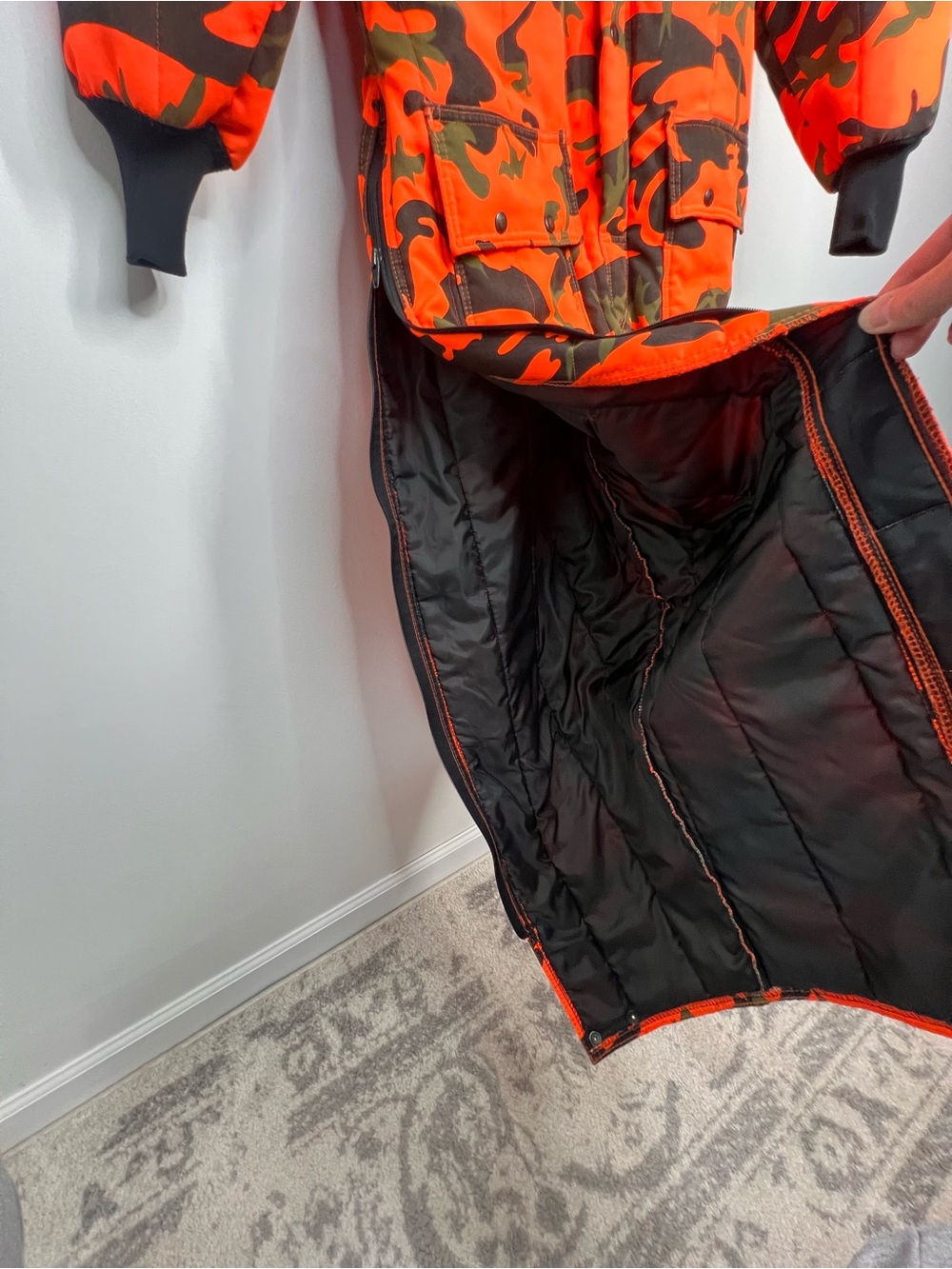 VTG Chiller Killer Saftbak Orange Camo Insulated Hunting Coveralls Workwear XL - Picture 4 of 15
